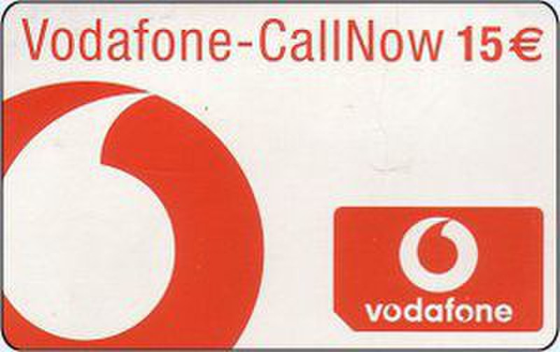 Vodafone CallNow 15 EUR пополнение счета мобильной связи