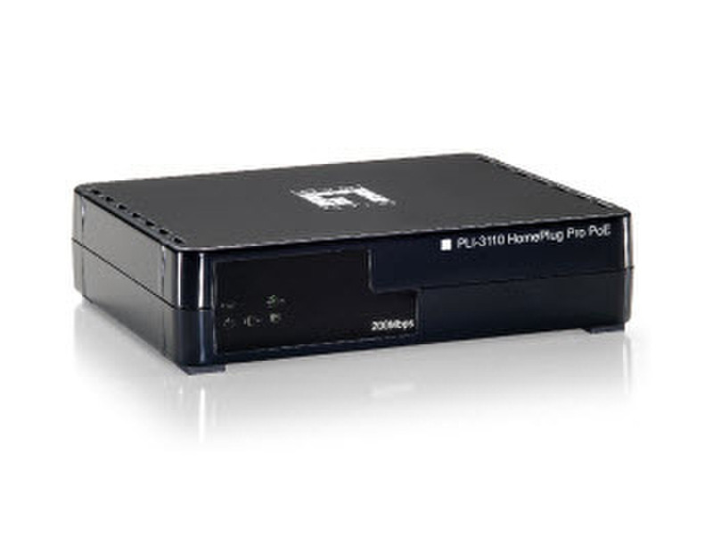 LevelOne PLI-3110 200Mbit/s Eingebauter Ethernet-Anschluss Schwarz 1Stück(e) PowerLine Netzwerkadapter
