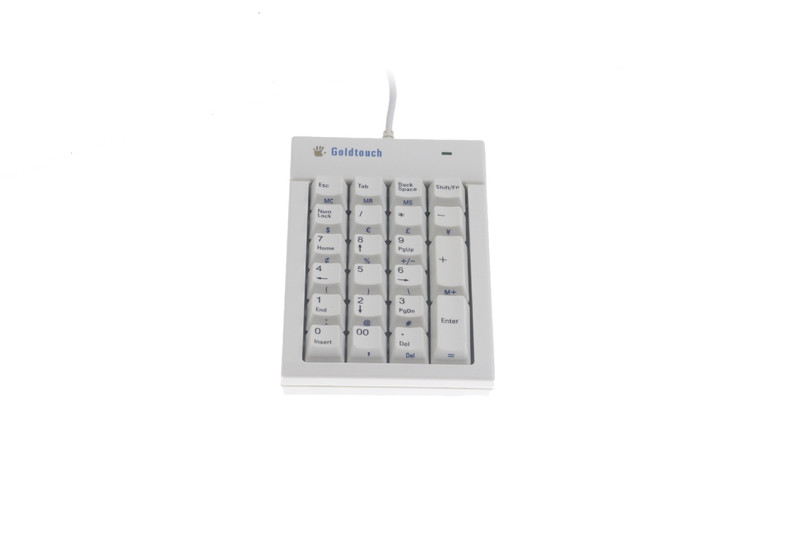BakkerElkhuizen Goldtouch USB Numerisch Weiß Tastatur