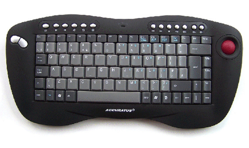 Hypertec KYB-TOUGHBALLHY Беспроводной RF QWERTY Английский Черный клавиатура
