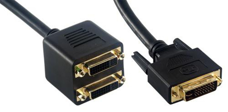 MCL CG-227 DVI-I 2 x DVI-I Черный кабельный разъем/переходник