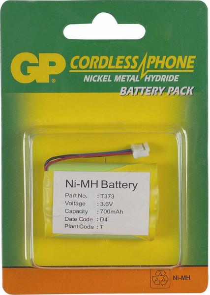 GP Batteries NiMH rechargeable batteries T373 Никель металл-гидридные 700мА·ч 3.6В аккумуляторная батарея
