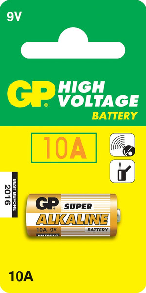 GP Batteries High Voltage 10A Alkaline 9V non-rechargeable battery