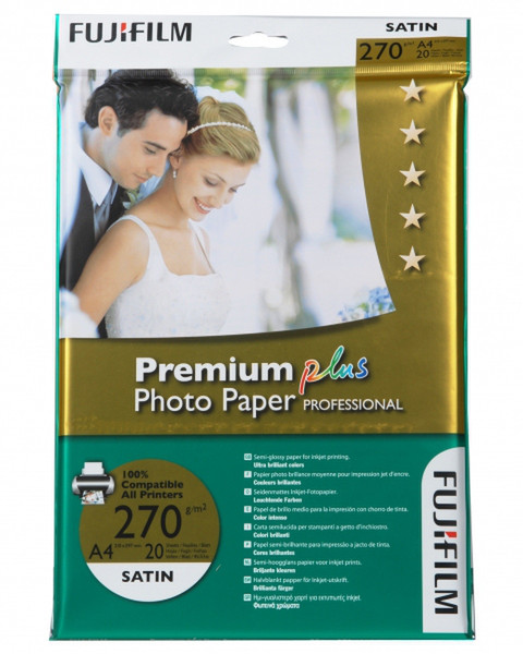 Fujifilm Premium Plus Photo Paper Prof. Satin A4, 270g (20) фотобумага