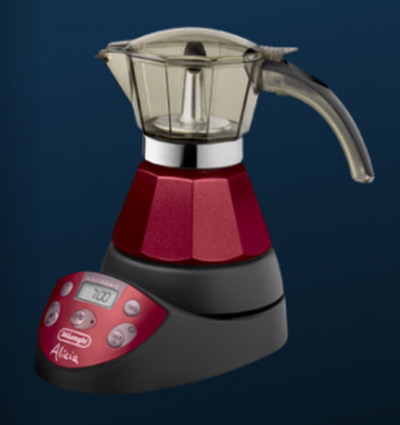 DeLonghi EMKE21.R Electric moka pot 1- 2чашек Черный, Красный