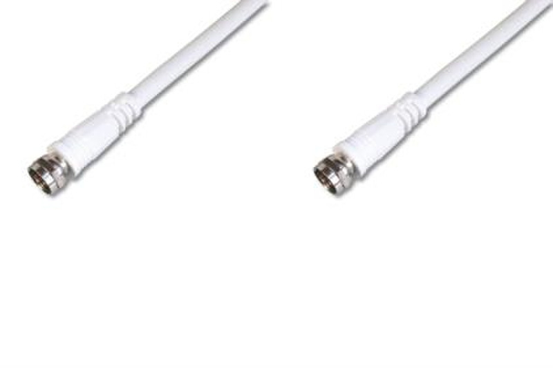 ASSMANN Electronic AK-SAT-010-S 10m F F White coaxial cable