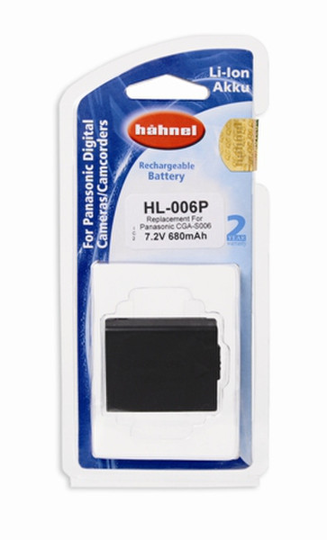 Hahnel HL 006 P Lithium-Ion (Li-Ion) 680mAh 7.2V Wiederaufladbare Batterie