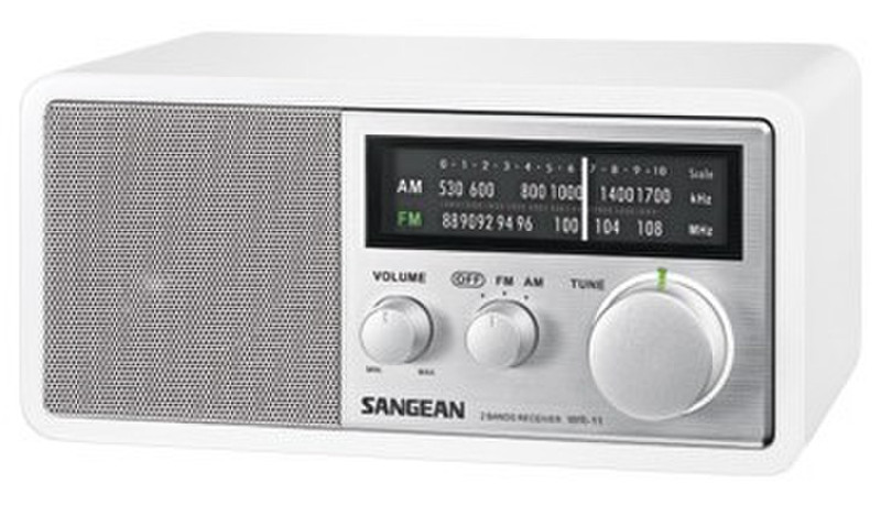 Sangean WR-11 Personal Analog White radio
