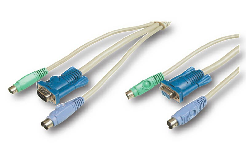 Digitus 1.8m KVM Cable 1.8m Beige Tastatur/Video/Maus (KVM)-Kabel
