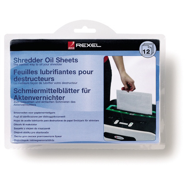 Rexel Shredder Oil Sheets (12) paper shredder accessory