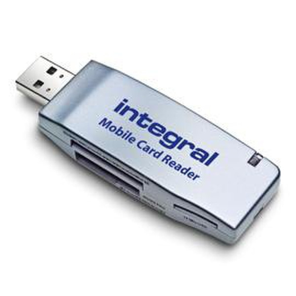 Integral Mobile Card Reader Cеребряный устройство для чтения карт флэш-памяти