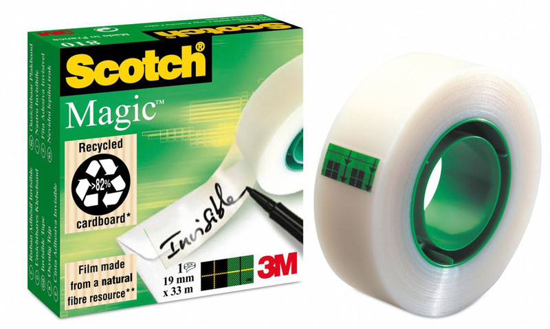 3M Scotch Magic 810 19mm x 33m 33м Прозрачный канцелярская/офисная лента