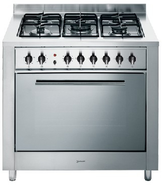 Indesit KP9F11S(X)/NL Freistehend Gaskochfeld B Edelstahl Küchenherd