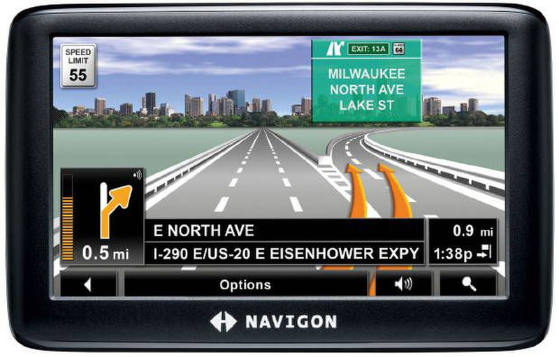 Navigon 3300 max Fixed 4.3Zoll Touchscreen 170g Schwarz Navigationssystem
