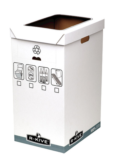Fellowes R-Kive System Recycle Bin Серый, Белый файловая коробка/архивный органайзер
