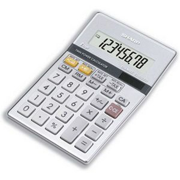 Sharp EL-330ER Tasche Einfacher Taschenrechner Silber Taschenrechner