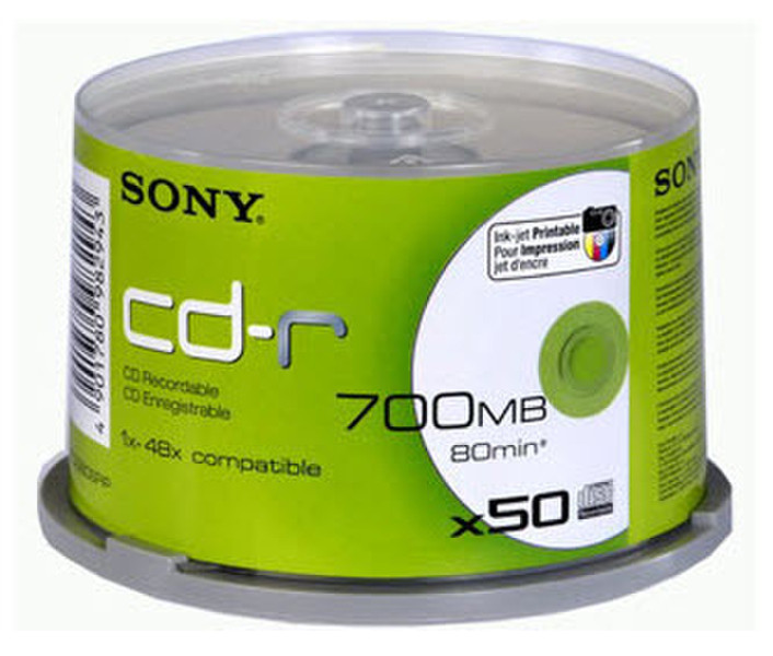 Sony 50CDQ80NSPD CD-R 700МБ 50шт чистые CD