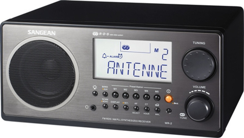Sangean WR-2 Portable Digital Black radio