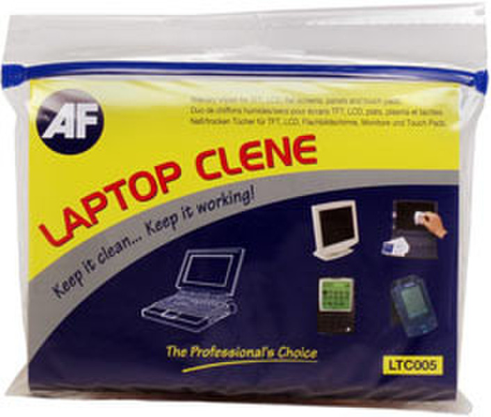 AF Laptop-Clene - Wet/Dry sachets disinfecting wipes