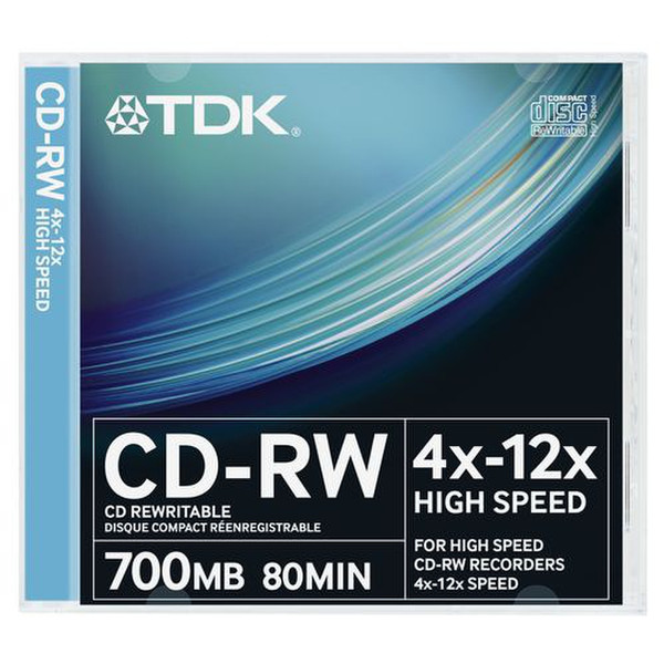 TDK CD-RW 4x-12x 700MB 10x JC CD-RW 700МБ 10шт