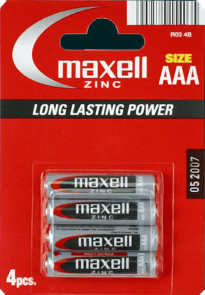 Maxell R03 Угольно-цинковой 1.5В батарейки