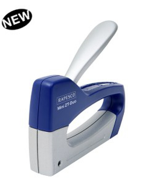 Rapesco Mini Z T-Duo Staple Tacker Blue,Grey stapler