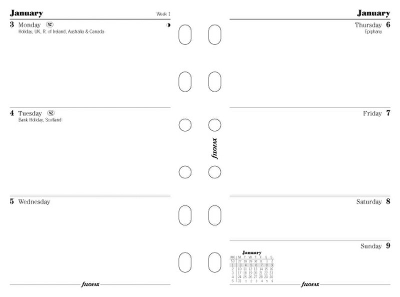 Filofax Week On Two Pages Diary