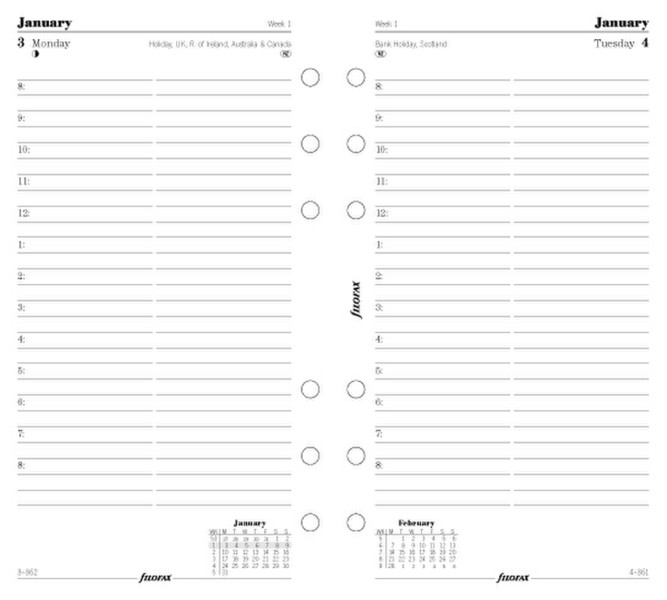 Filofax Day Per Page Diary