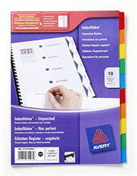 Avery Unpunched IndexMaker Dividers Белый 10шт разделитель