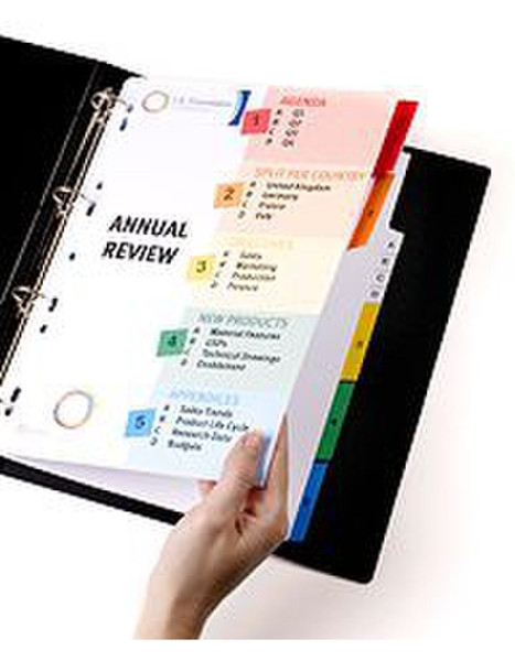 Avery ReadyIndex + Sub Dividers 5 Part Multicolour divider