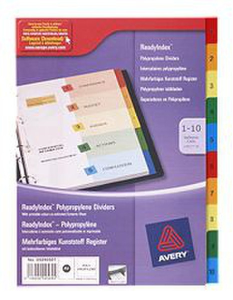 Avery Polypropylene Dividers divider