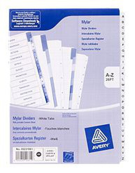 Avery Mylar Reinforced Dividers with Printable Contents Sheet разделитель