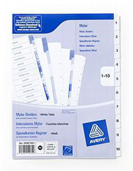 Avery Mylar Reinforced Dividers divider