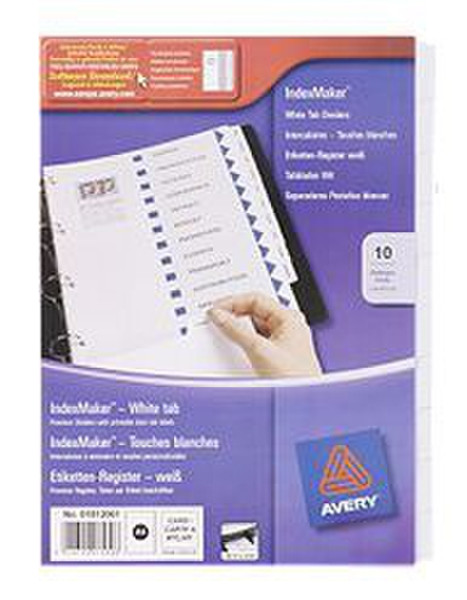 Avery IndexMaker Dividers Белый 10шт разделитель