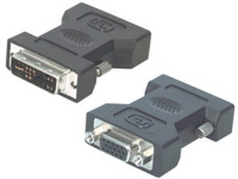 Digitus DB-083689 DVI-I VGA D-Sub 15-pin Черный кабельный разъем/переходник