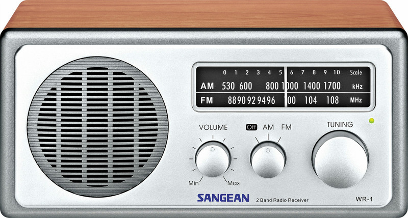 Sangean WR-1 Портативный Аналоговый Красновато-коричневый радиоприемник
