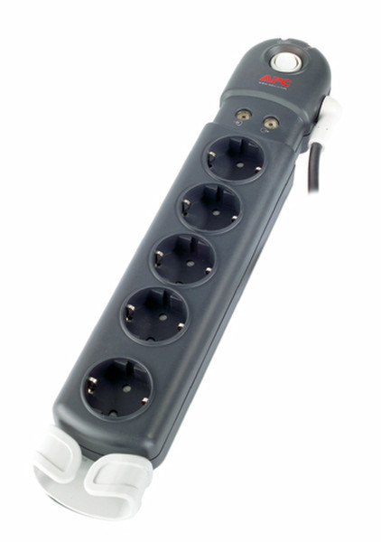 APC SurgeArrest Essential 5AC outlet(s) 230V 1.83m Grey,White surge protector