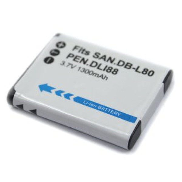 Sanyo DB-L80 Lithium-Ion (Li-Ion) 1300mAh 3.7V rechargeable battery