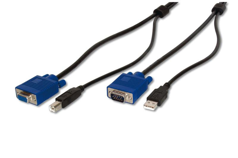 ASSMANN Electronic AK-82302 3m Black KVM cable