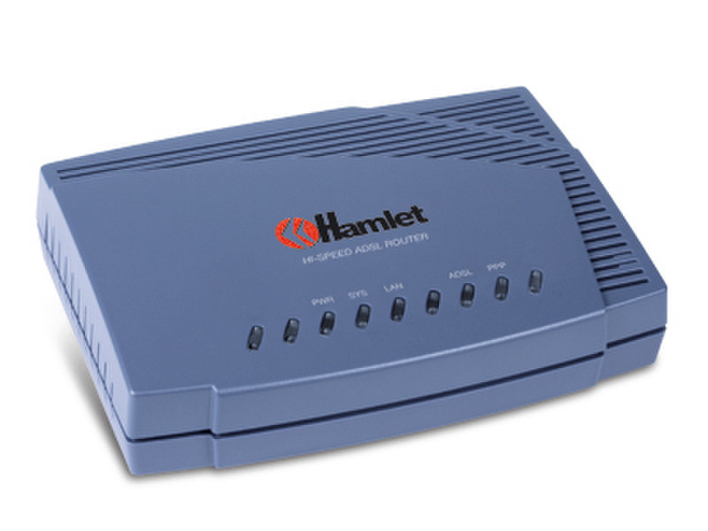 Hamlet HRDSL512 Eingebauter Ethernet-Anschluss ADSL Blau Kabelrouter