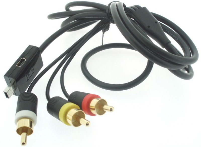HTC 73H00274-02M 3 x RCA Male USB Male/Female Black mobile phone cable