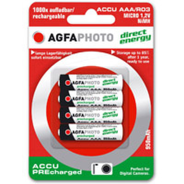 AgfaPhoto Direct Energy Nickel-Metal Hydride (NiMH) 950mAh 1.2V rechargeable battery