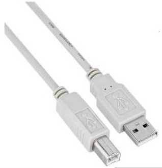 Nilox USB2-AB-MM3-B 3m USB A USB B White USB cable