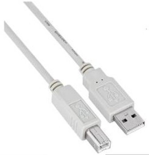 Nilox USB2-AB-MM3-B 3м USB A USB B Белый кабель USB