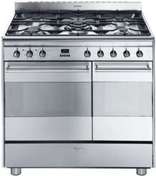 Smeg SCB92MFX5 Freestanding Gas hob Stainless steel cooker