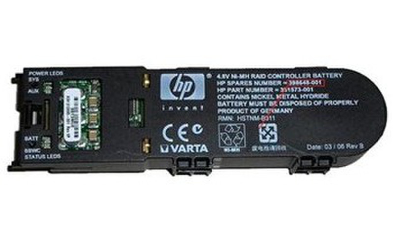 Hewlett Packard Enterprise 398648-001 Nickel Metal Hydride 500mAh 4.8V rechargeable battery
