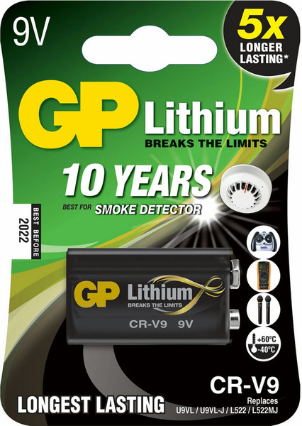 GP Batteries Lithium CR-V9 Литиевая 9В батарейки