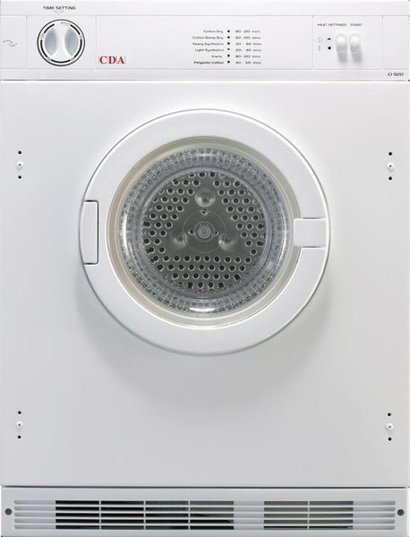 CDA CI920 Built-in Front-load 6kg C White tumble dryer