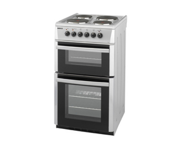 Beko D533S Freestanding Sealed plate Silver cooker