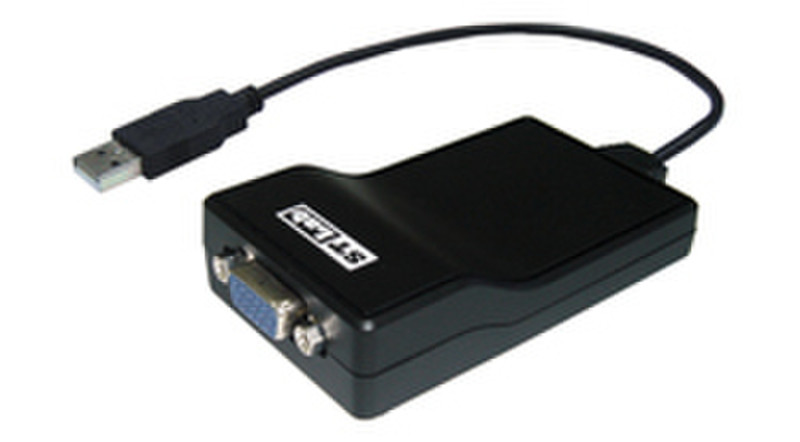 ST Lab U-470 USB 2.0 VGA Schwarz Kabelschnittstellen-/adapter